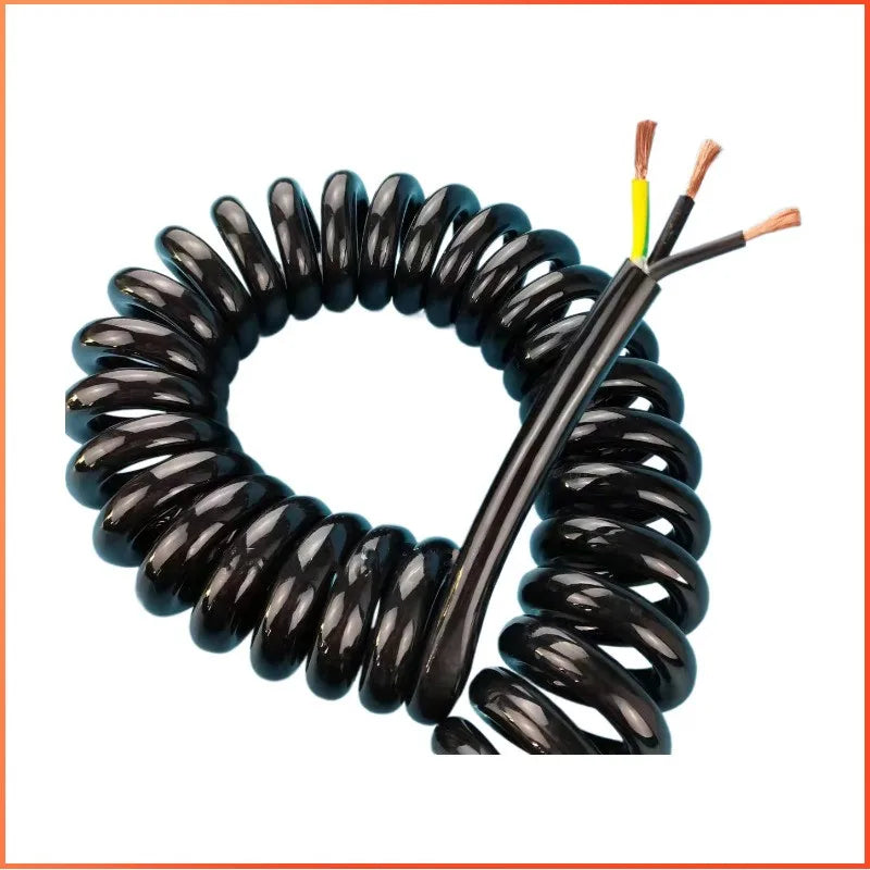 PU frühling kabel draht 5 core 15 13 20 18 17 awg stretch 1 2 3 4 5 6 7 8 9 10 11 12 13 14 15 meter spirale teleskop draht