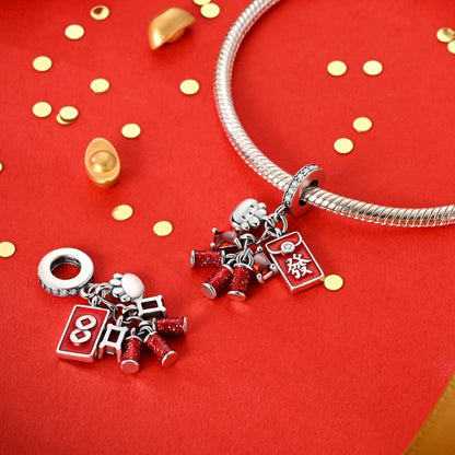 Passend für Original-Armbänder DIY 925 Silber Chinesischer Stil Drachen Glückskatze Charm-Perlen Frühlingsfest Schmuck Geschenk