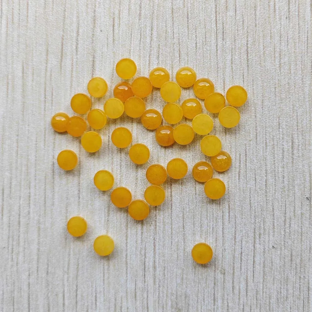 Großhandel 100 Stück Mode gute Qualität Naturstein runde Cab Cabochon Perlen 6mm für Schmuck Zubehör Herstellung