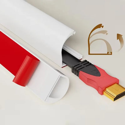1pc 1/3/5m Selbstklebende Wand Kabel Versteckter Raceway Wand Halterung Kabel Concealer PVC flexible Kabel Schutz Home Office