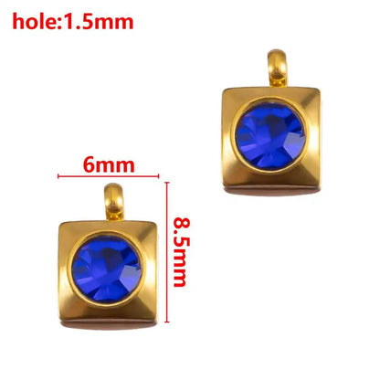 2/5/10 stücke Edelstahl Zirkon Anhänger Herz Blume Charms Für DIY Schmuck Machen Armband Handgemachte Accessoires Großhandel