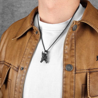 Retro Drachen Kopf Männer Halsketten Edelstahl Anhänger Kette Frauen Punk Mode Schmuck Neue In Zubehör Geschenke Großhandel