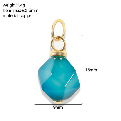 Bohemian Naturstein Perle Charms Für Schmuck Machen Liefert Blau Grün Stein Zirkon Dijes Diy Ohrringe Armband Halskette