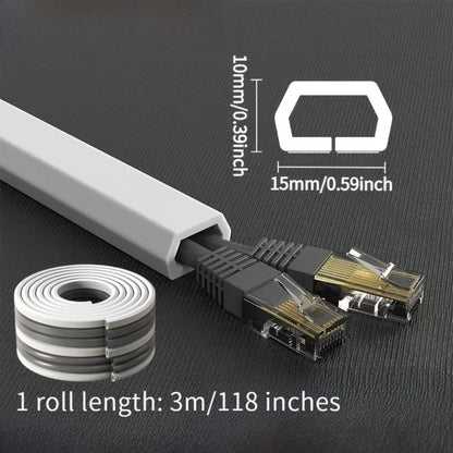 1 x 1/3 m selbstklebender PVC-Kabelmanagementstreifen, dekorativer Drahtschutzstreifen, geeignet zum Abdecken von Drähten an Wänden und Böden