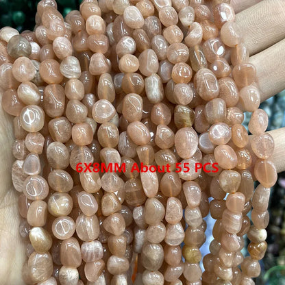 Natürliche Sonnenstein Edelsteine Unregelmäßige Facettierte Rondelle Runde Lose Spacer Perlen Für Schmuck Machen DIY Armband Halskette Zubehör
