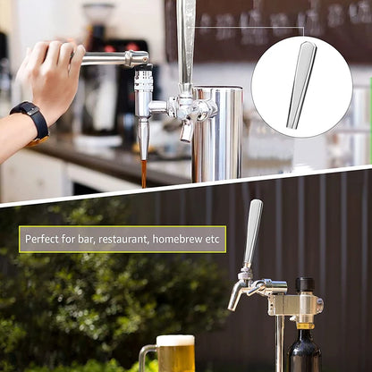 Bierhahn Griff Edelstahl Wasserhahn Griff Entwurf Bierhahn Griff für Fass Kegerator Turm Stout Nitro Kaffee Wasserhahn 1/4 "-16 unc