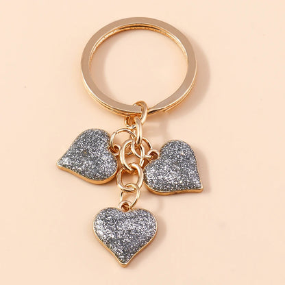 Schöne Bunte Herz Keychain Liebe Schlüsselanhänger Valentinstag Geschenk Schlüssel Ketten für Frauen Mädchen Auto Schlüssel Handtasche Schmuck Zubehör