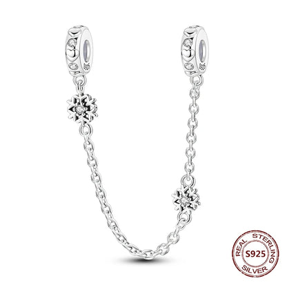 Sicherheitskette Libelle Schmetterling 925er Sterlingsilber Original Marienkäfer Kolibri Charm DIY Schmuckherstellung für Armband Armreif