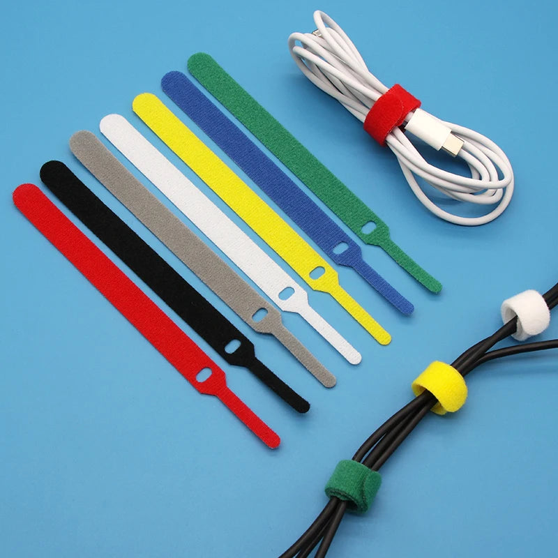 10 ~ 1000 Stück 7 Farben Nylon Kabelbinder Haken Schlaufenlänge 150 mm Backpackers Wanderer Leitungsgürtel Rückenfreier Datenleitungsgurt Magischer Aufkleber