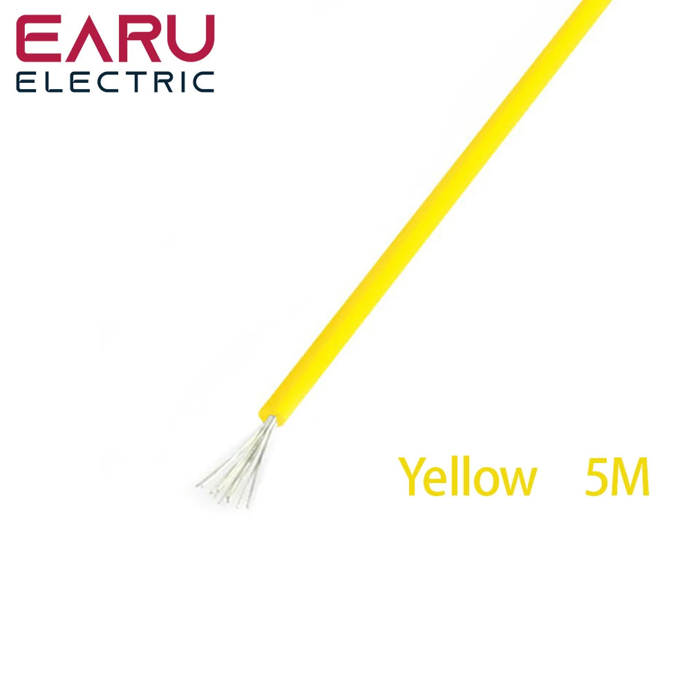 5 mt/los Hitzebeständige Weiche Elektrische Silikon Draht Kabel 8 10 12 14 16 18 20 22 24 26 28 30 AWG 5M 6 Farbe Rot Schwarz Blau