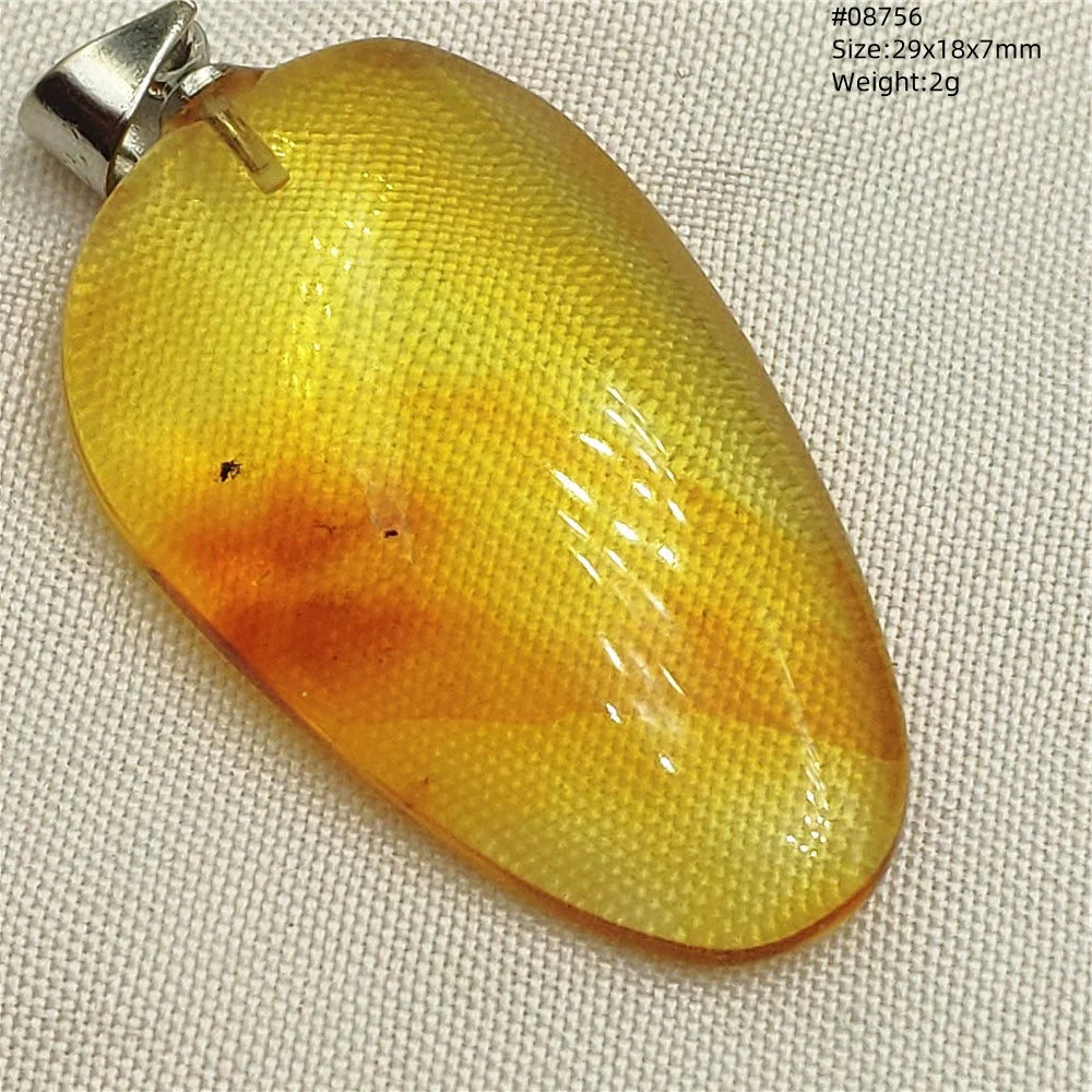 Natürlicher gelber Bernstein-Anhänger für Damen und Herren, gelber Bernstein mit Stein, Halskette, Heilschmuck, AAAAA