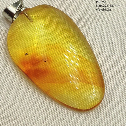 Natürlicher gelber Bernstein-Anhänger für Damen und Herren, gelber Bernstein mit Stein, Halskette, Heilschmuck, AAAAA