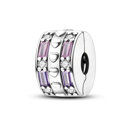 Neue 2025 925 Sterling Silber Charms Perlen Liebe Herz Rosa Original Charm Anhänger Fit Charm Armbänder DIY Schmuck Geburtstag Geschenk