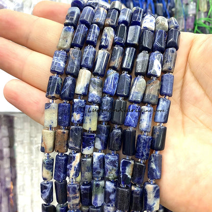 8x12mm Naturstein Grüner Malachit Unregelmäßiger Zylinder Lose Distanzperlen für Schmuckherstellung Diy Armband Charms Zubehör