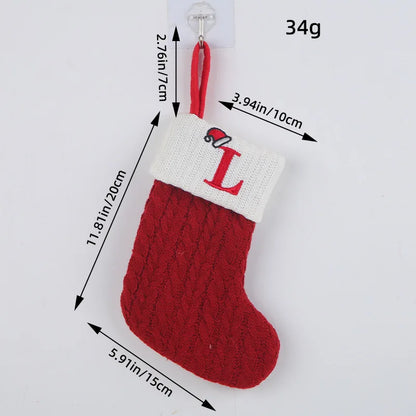 Roter Hut, Buchstabe, Weihnachtssocken, Navidad, Natal, Weihnachtsbaum, Strumpf, Ornament, Geschenk, Stricken, Schneeflocke, Weihnachtsdekoration 2024