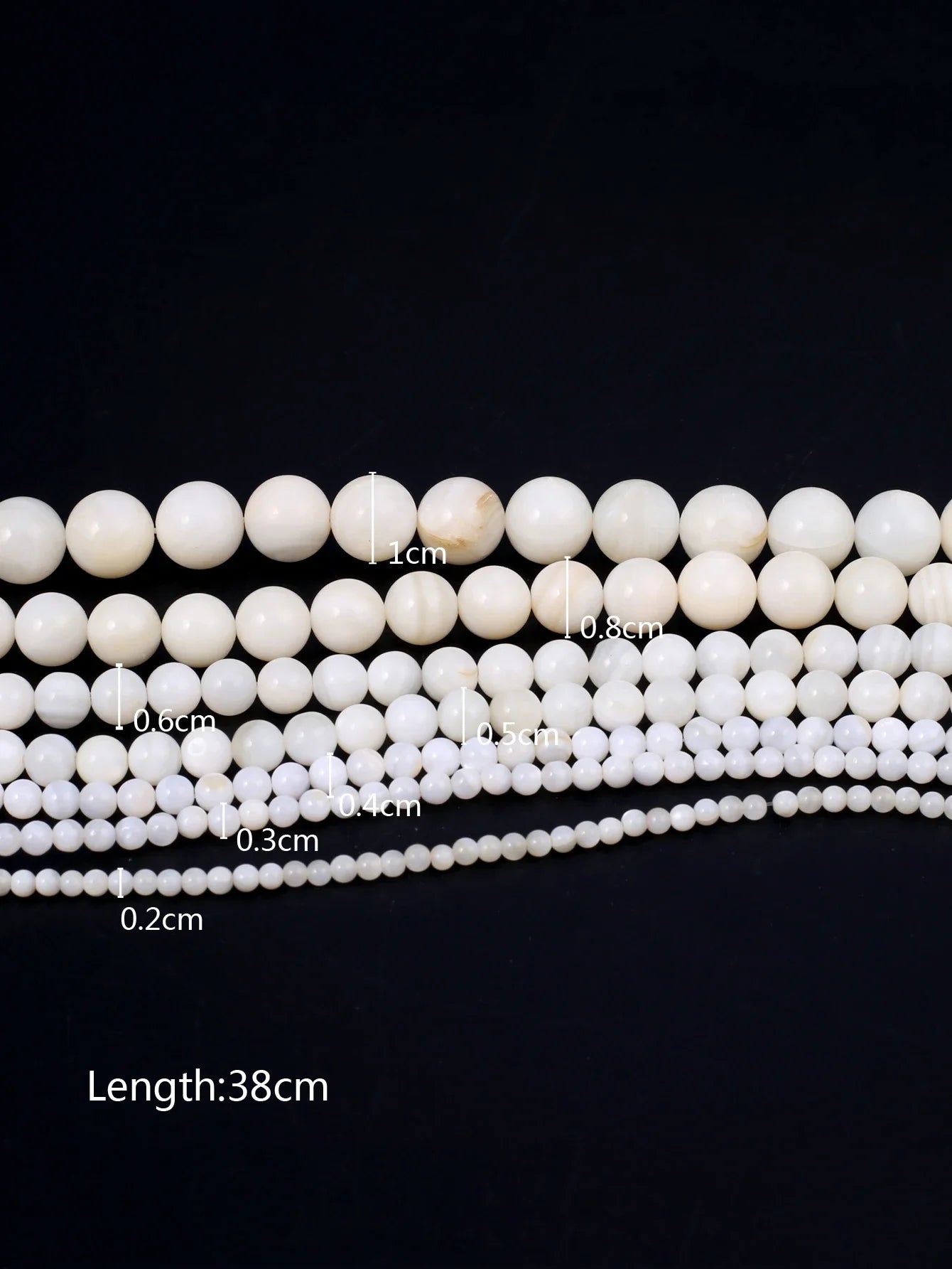 Natürliche Muschelperlen, runde Form, Perlmutt, lose Isolationsperle für Schmuckherstellung, DIY, für Armband, Halskette, Zubehör