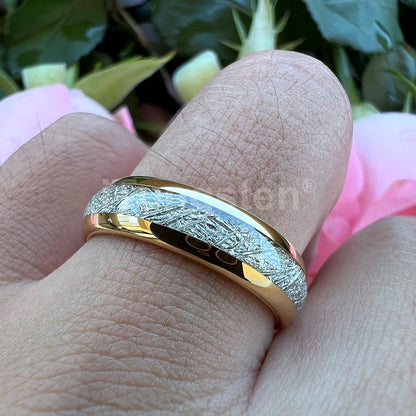 iTungsten 6/8mm Männer Frauen Helle Verlobung Hochzeit Band Wolfram Meteorit Ring Modeschmuck I Love You Graviert