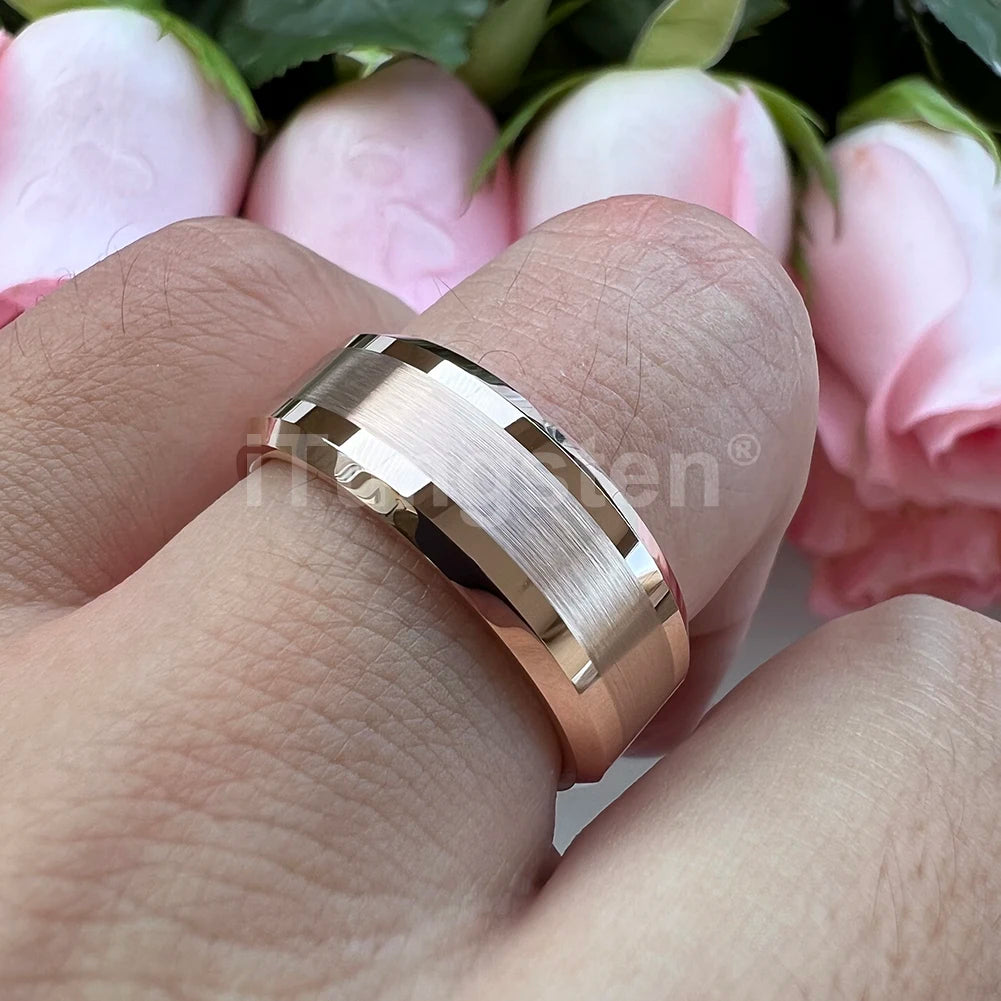 iTungsten 6mm 8mm Wolframkarbid-Fingerring für Herren und Damen, Verlobung, Ehering, Modeschmuck, I Love You, graviert, bequeme Passform