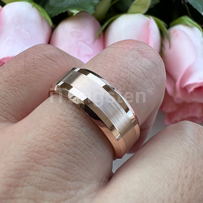 iTungsten 6mm 8mm Wolframkarbid-Fingerring für Herren und Damen, Verlobung, Ehering, Modeschmuck, I Love You, graviert, bequeme Passform