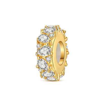 Golden Series Charms aus 925er-Sterlingsilber, zu öffnender Wal-Schmetterlings-Sonnen-Anhänger, CZ-Zirkon, passend für Original-Armbänder, DIY-Schmuck