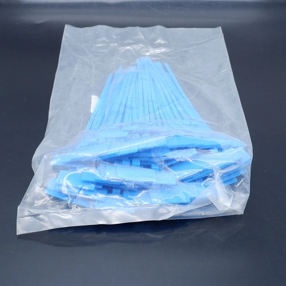 100 Stück Nylon-Kunststoff-Kabelbinder, Etiketten, Schlaufe, selbstsichernde Kabelbinder, Netzwerk-Befestigungsgurte, Marker, Blau, Rot, Grün, Gelb