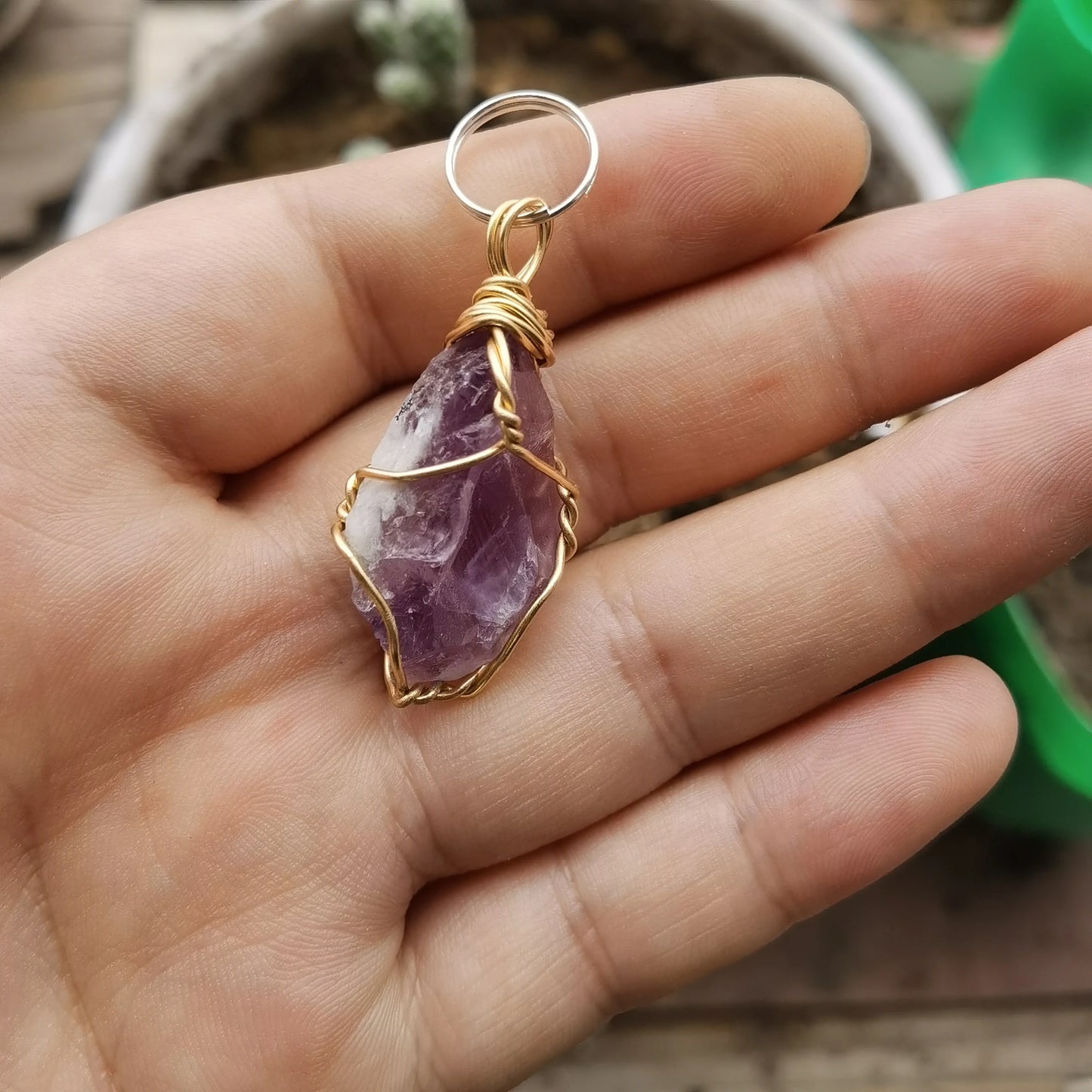 Kleine Raw Kristall Keychain, Haustier Kragen Charme, Tasche Zubehör, natürliche, kristall auf die gehen, keychain charme, geschenk ideen, healing
