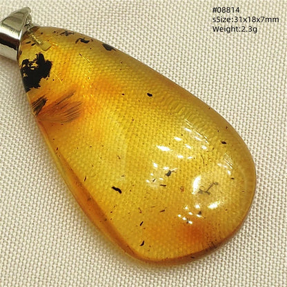 Natürlicher Bernstein-Anhänger Baltischer Blumen-Gelber Bernstein Damen Herren Schmuck Reiki-Stein AAAAAAA