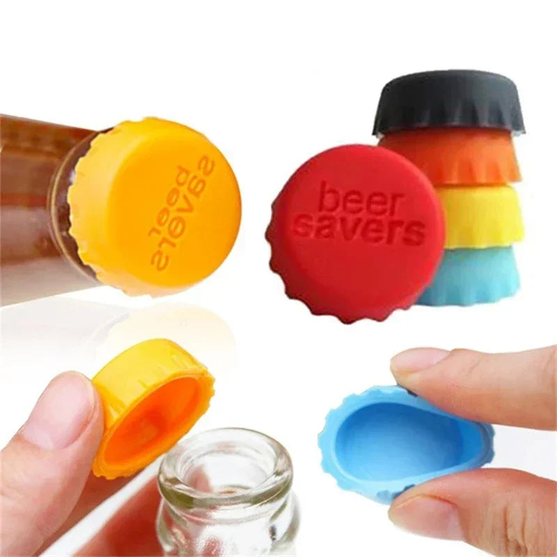 Bonbonfarbene Silikon-Bierflaschenverschlüsse, Bar, Heimbrauen, Weinherstellung, Barzubehör, Küche, Esszimmer, Garten, 6 Stück, 12 Stück