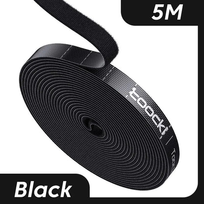 Toocki 5m Organizer Kabelmanagement Zerreißbarer Kabelorganisator 10mm Breite Kabelbinder Telefonzubehör Draht- und Kabelorganisator
