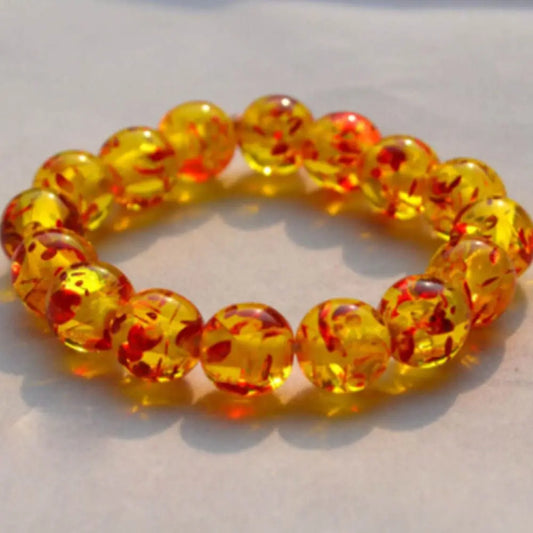 Damen Herren schmuck 8mm 10mm Armreif Natur Bernstein Armband Perle rund elastisch