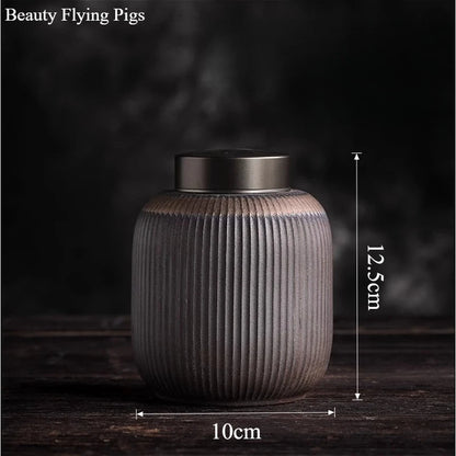 Japanese Style Ceramic Urn for Ashes, Funeral Urn for Cats and Dogs, Household, Pet Supplies, Human Cremation, Urn, Coffin Box