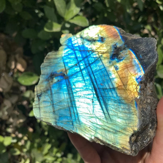1 Stück natürlicher LABRADORIT-SLAB, polierte Labradorit-Scheibe, roher Labradorit-Stein im Großhandel, perfektes Geschenk für Sammler