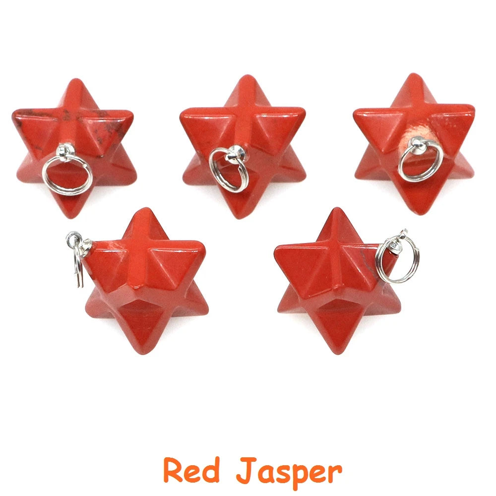 Naturstein Merkaba Stern Reiki Heilkristalle für DIY Energie Edelstein Modeschmuck Zubehör Party Home Dekoration Geschenk