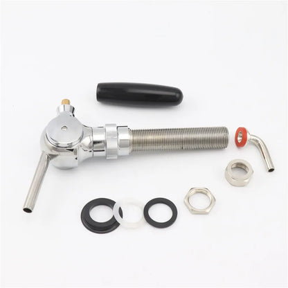 Homebrew Bier Armaturen Belgischen Typ Draft Bier Tap Mit 100mm Länge G5/8 "Schaft Kupfer Verchromt flow Control Ball Form