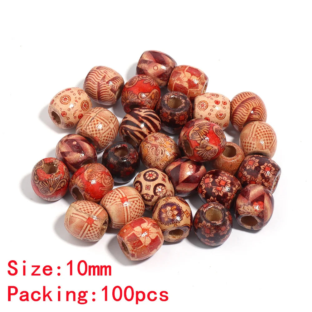 Louleur Hohe Qualität Vintage Natürliche Große Loch Holz Perlen Für Halskette Armband Charms für Diy Schmuck Machen Haar Zubehör