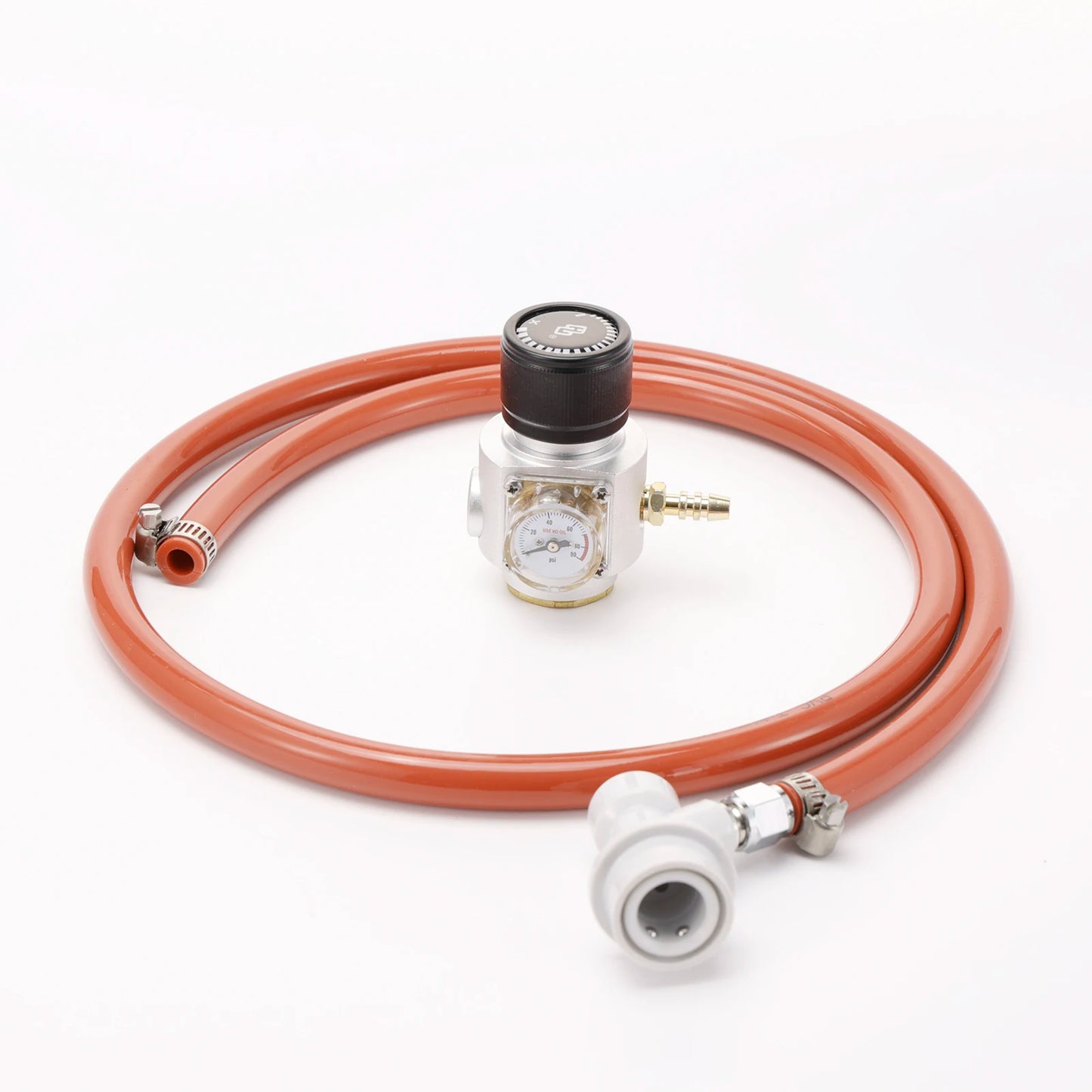 Mini-CO2-Regler, 4 Fuß Gasleitung und Kugelschloss-Armaturen, Tr21 x 4 Einlass, Sodawasser, selbstgebrautes Bier, Karbonisierung, Fassungsteile