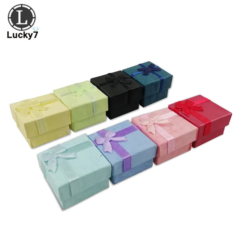 4*4*3cm 120 stücke Schmuck Boxen für Organizer Schmuck Display Verschiedene Farben Ring Box Kleine geschenk Boxen