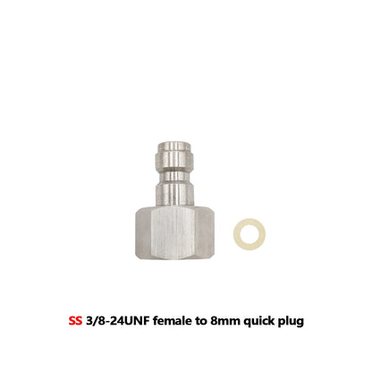 HPA GAS Foster Quick Disconnect AIR CO2 QC02 M10 NPT BSP G1/8" Füllnippel Stecker/Buchse Adapter Kopplerstecker 8mm