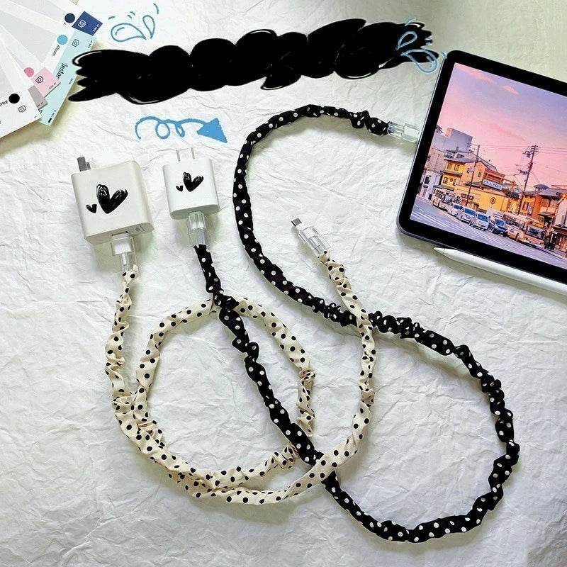 Universal Kabel Wickler für IPhone Android Typ-C Silikon Anti-Biss Biege Schutz Cartoon Stream Mesh Ladekabel Abdeckung