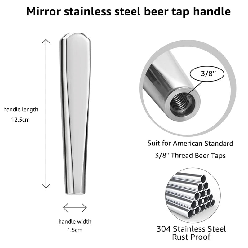 Große Bier Tap Griff, 304 Edelstahl Kegerator Tap Griffe Verwenden für Bier Turm, bier vom fass Fass Wasserhahn Griff Bar Zubehör