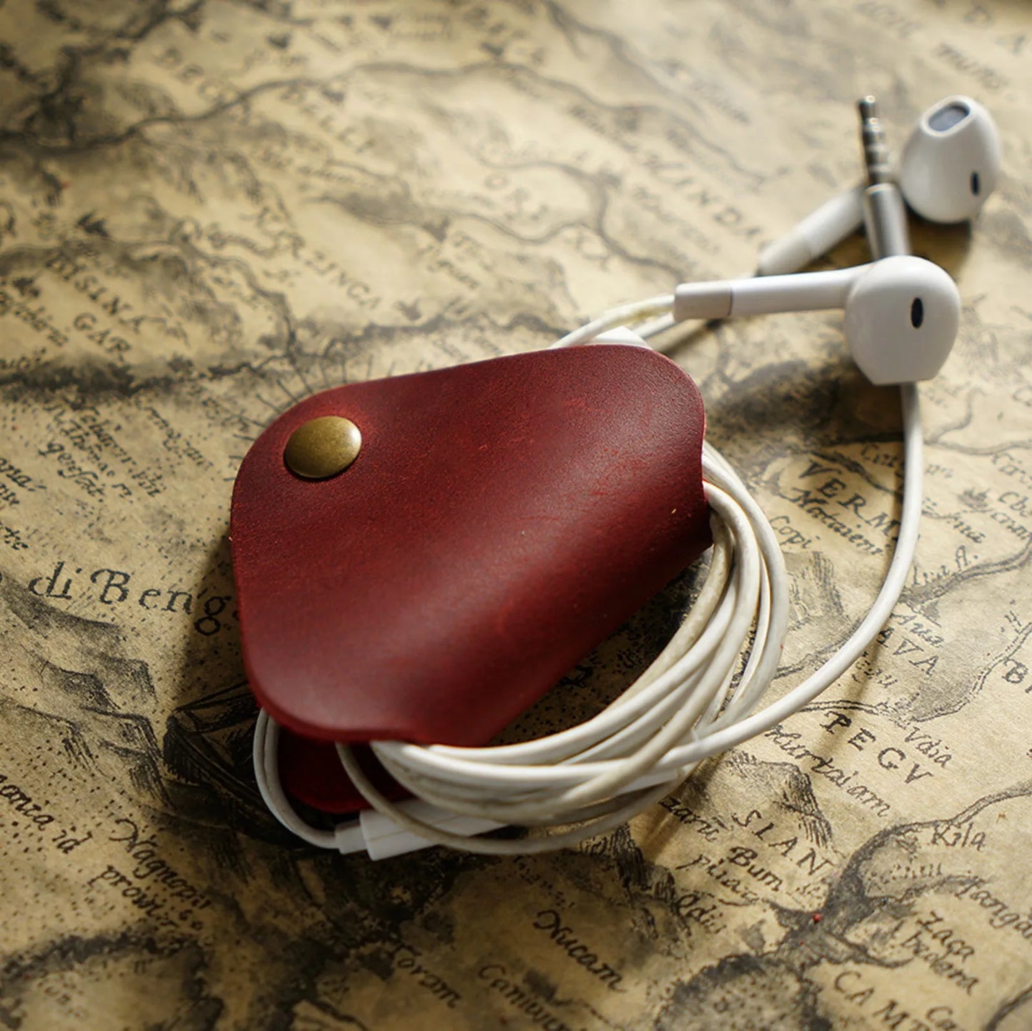 5 Stück Kabelhalter aus echtem Leder, Kabel-Organizer-Clips, Kabelbänder, Kopfhörerkabel, USB-Ladegerät-Halter für den Schreibtisch, ordentlicher Organizer