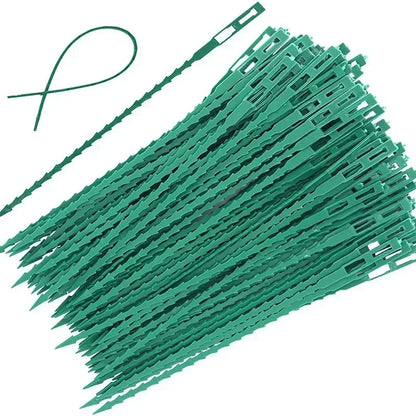 Wiederverwendbare Garten-Kabelbinder, Pflanzenrebe, Baumsträucher, Stützverschluss, verriegelbar, Nylon, verstellbarer Reißverschluss, Kabelbinder, Organizer 2042