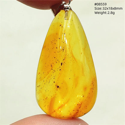Natürlicher Bernstein-Anhänger Baltischer Blumen-Gelber Bernstein Damen Herren Schmuck Reiki-Stein AAAAAAA
