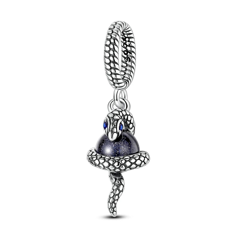 Heißer Verkauf 925er Sterlingsilber, niedliche Panda-Perlen und Pinguin-Anhänger, passend für Schlangenarmband, Boutique-Halskette, schwarzer Anhänger, Geschenk