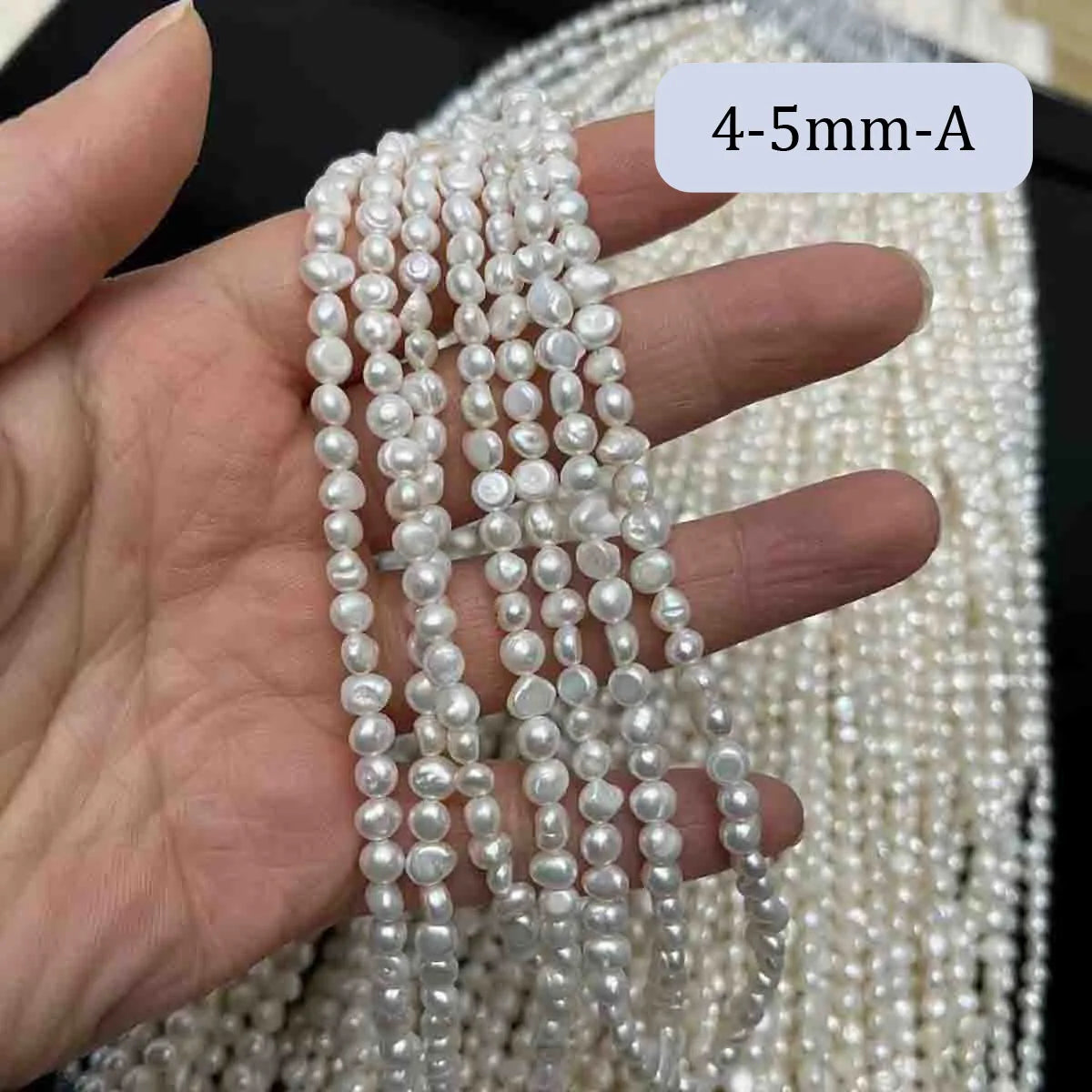 4–5 mm barocke gestreifte kleine Perlen, natürliche Süßwasserperlen für Schmuckherstellung, Zubehör, DIY-Halskette, Armband, Zubehör