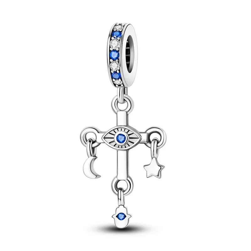 Heißer Verkauf 925 Silber Farbe Evil Eye Charm Dämon Auge Perle Für Original Armband & Armreif DIY Machen Mode Schmuck geschenk