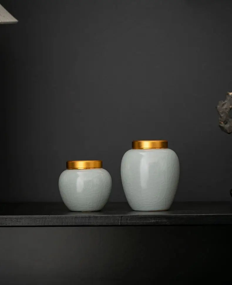 1 PC Ceramic Ruyao Cremation Urns Handmade Cremation Urn for Human or Pet Ashes Cats Dogs Animals Reptiles Pet Memorial