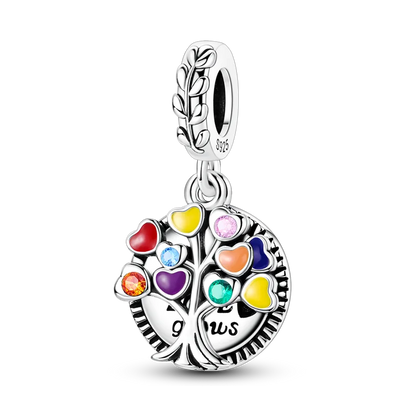 Charms aus 925er-Sterlingsilber, Baum des Lebens, Perlen, Kürbiskopf, Liebesherz, baumelnd, passend für Original-Armbänder, Halsketten, DIY-Modeschmuck