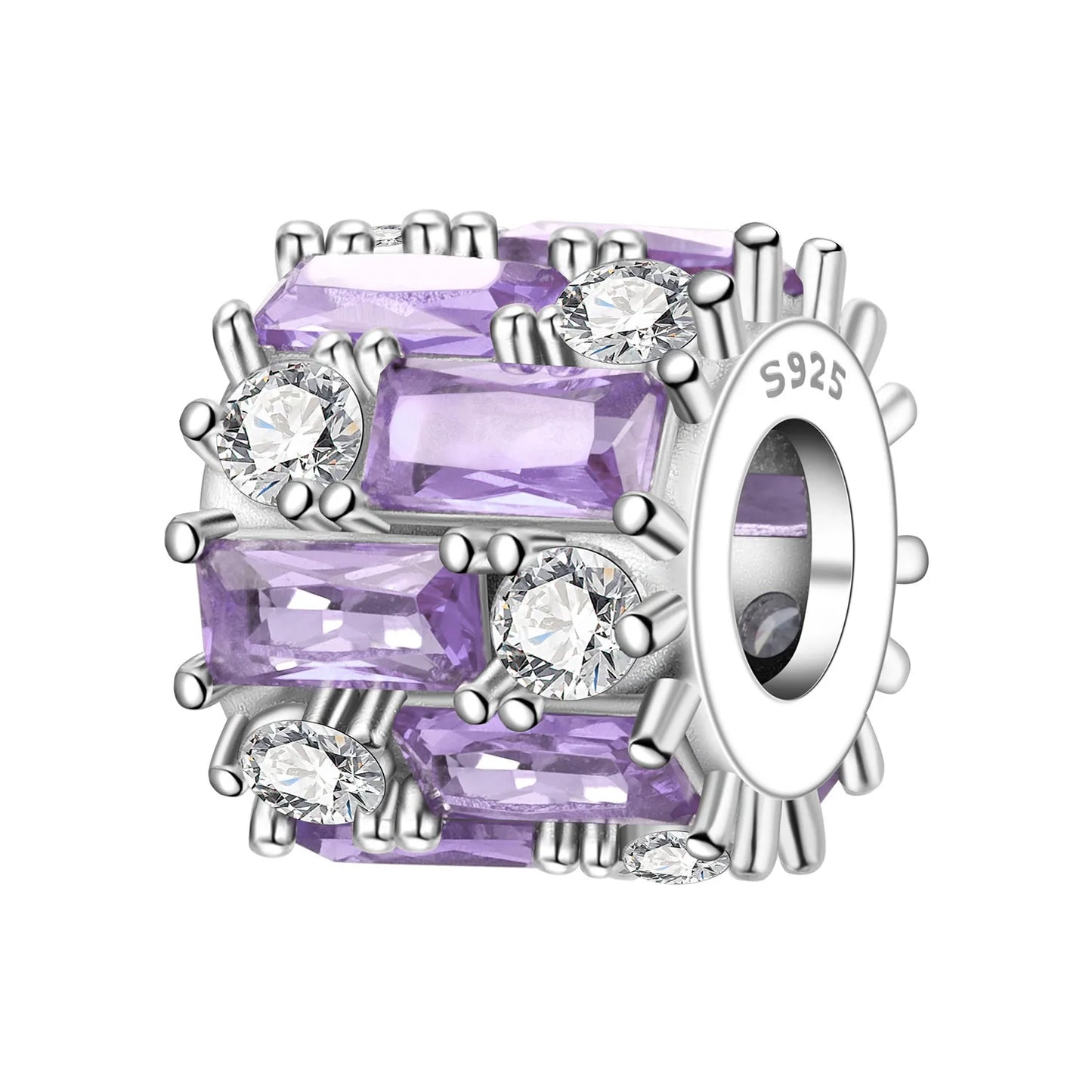 Lila Serie 925 Sterling Silber Maiglöckchen Rose Meerjungfrau Hexenhut Charm Passend für DIY Armband Halskette Charmante Geschenke