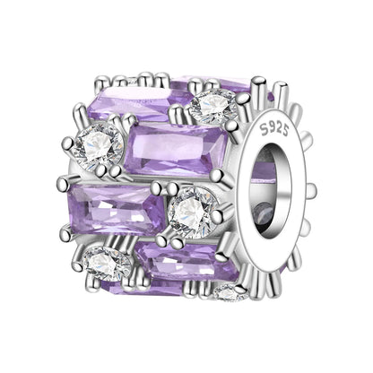 Lila Serie 925 Sterling Silber Maiglöckchen Rose Meerjungfrau Hexenhut Charm Passend für DIY Armband Halskette Charmante Geschenke